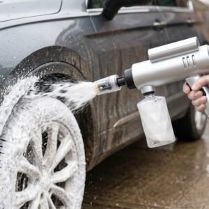 High Pressure Cordless Car Washer Gun Kit – Portable with Hose & Foam