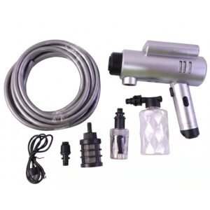 High Pressure Cordless Car Washer Gun Kit – Portable with Hose & Foam