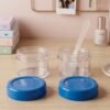 Plastic Cosmetic Jar Set – Refillable Travel Containers for Creams