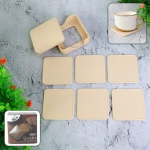 Ganesh Square Coasters Set – Heat-Resistant with Storage Box