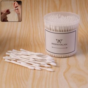 Cotton Ear Buds Set – 200 Soft Tips with Storage Jar