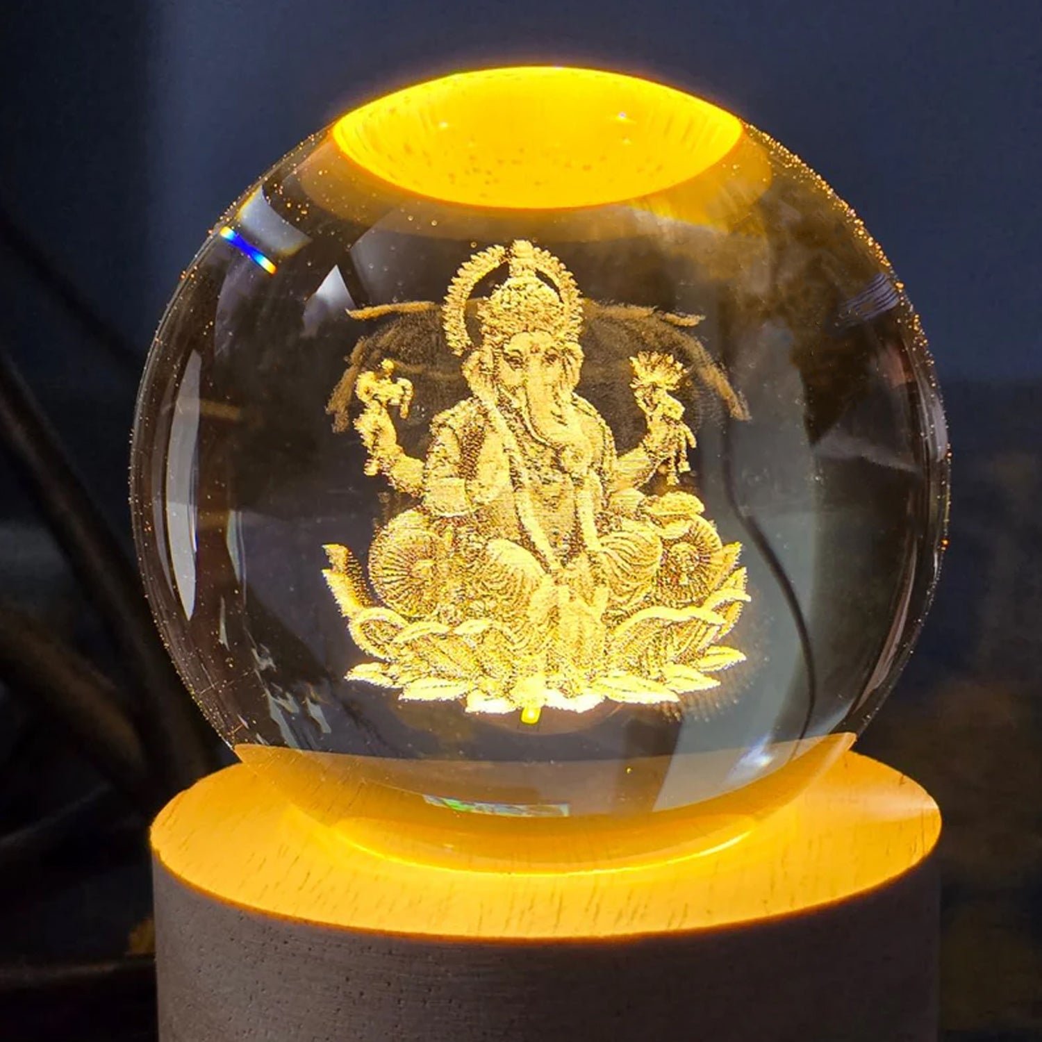 Crystal-Ball-Lamp-03_7b9c5da7-e695-4ee6-aeae-4ac590929bcf Ganpati 3D Crystal Ball Lamp – Wooden Base Night Light | Indo Glow