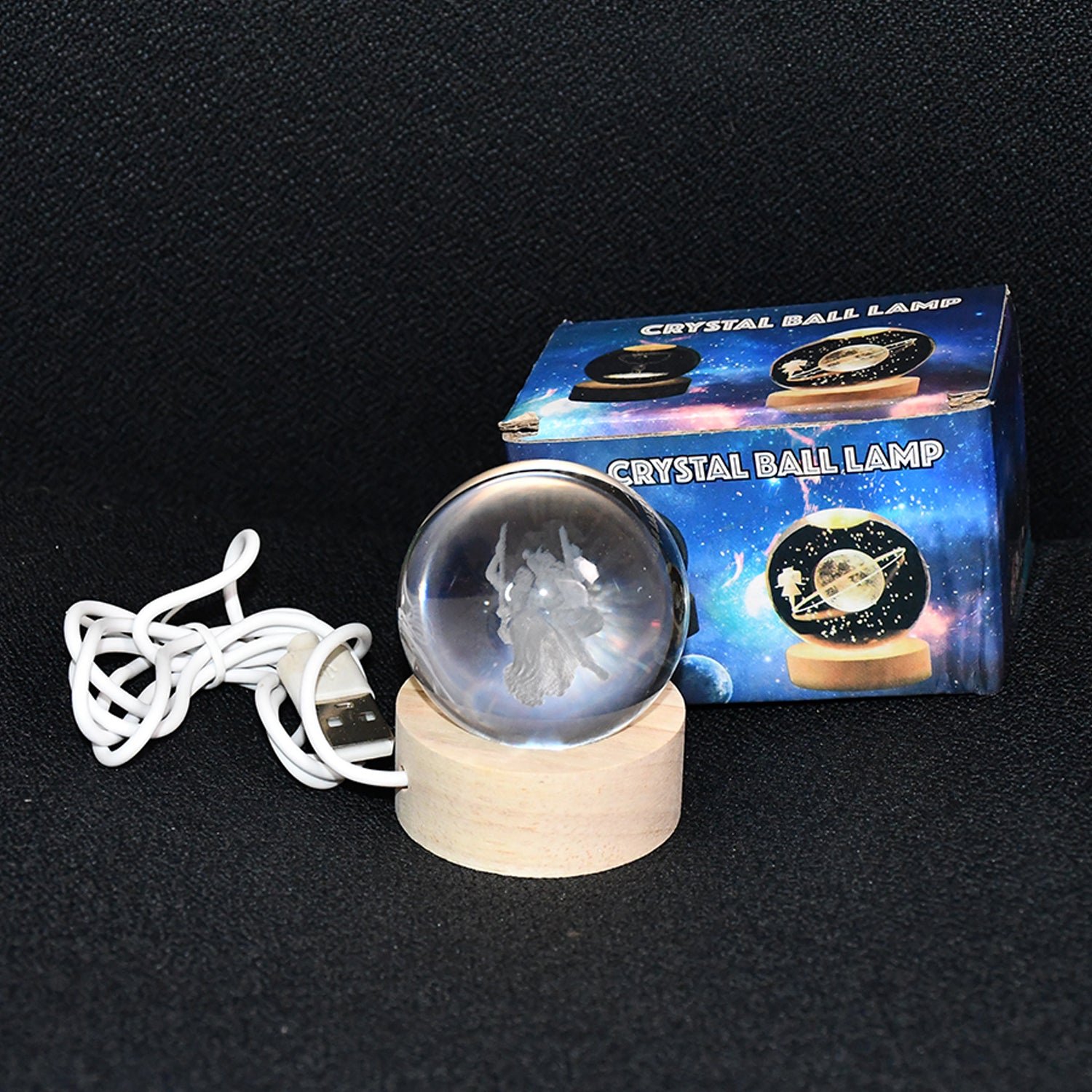 Radha Krishna 3D Crystal Ball Lamp – Divine Home Decor |