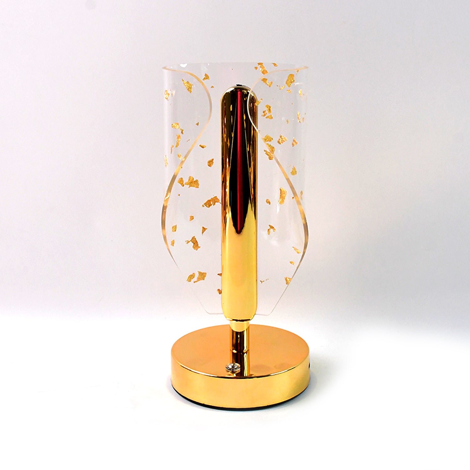 Crystal Table Lamp – Luxury Golden Leaf Design with USB Charging