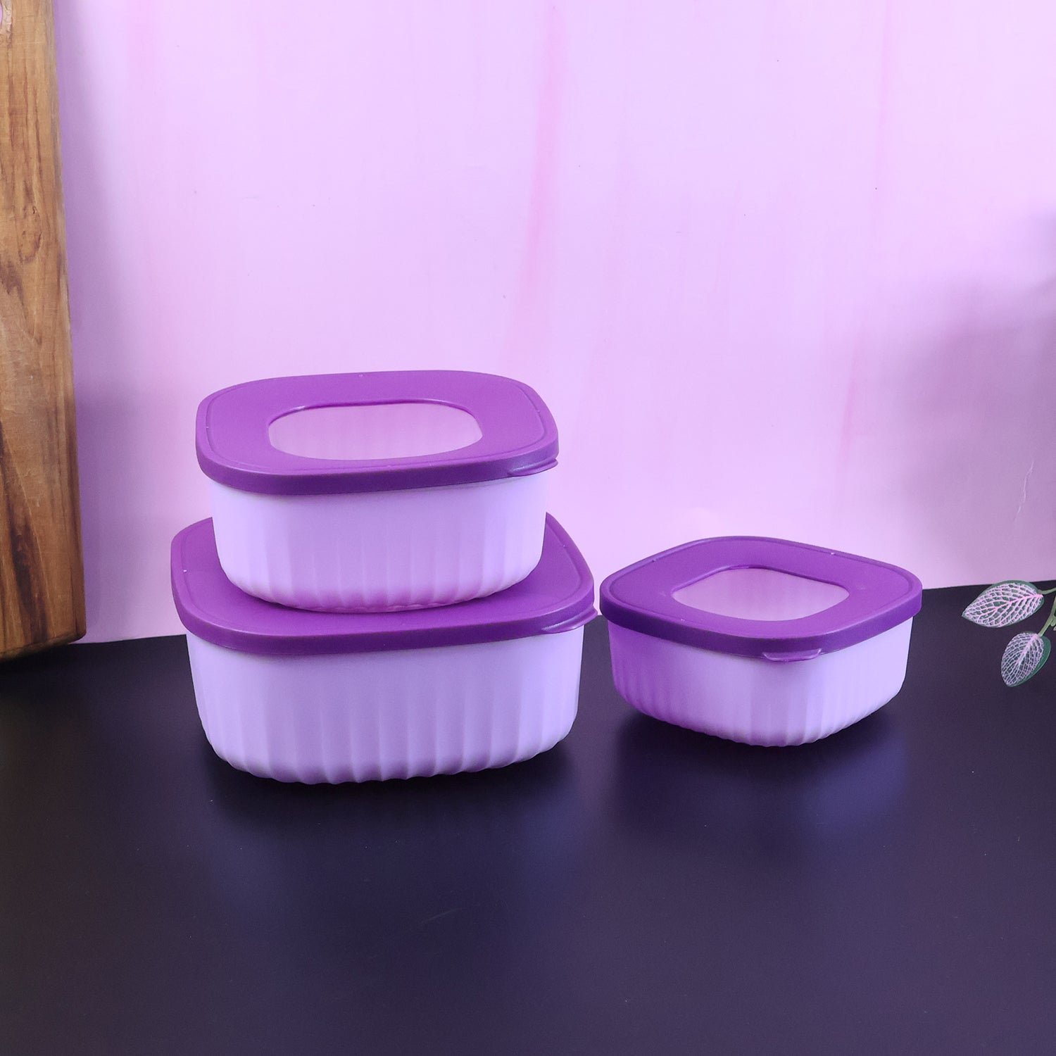 Food Storage Container Set – Leak-Resistant, Stackable 3-Piece