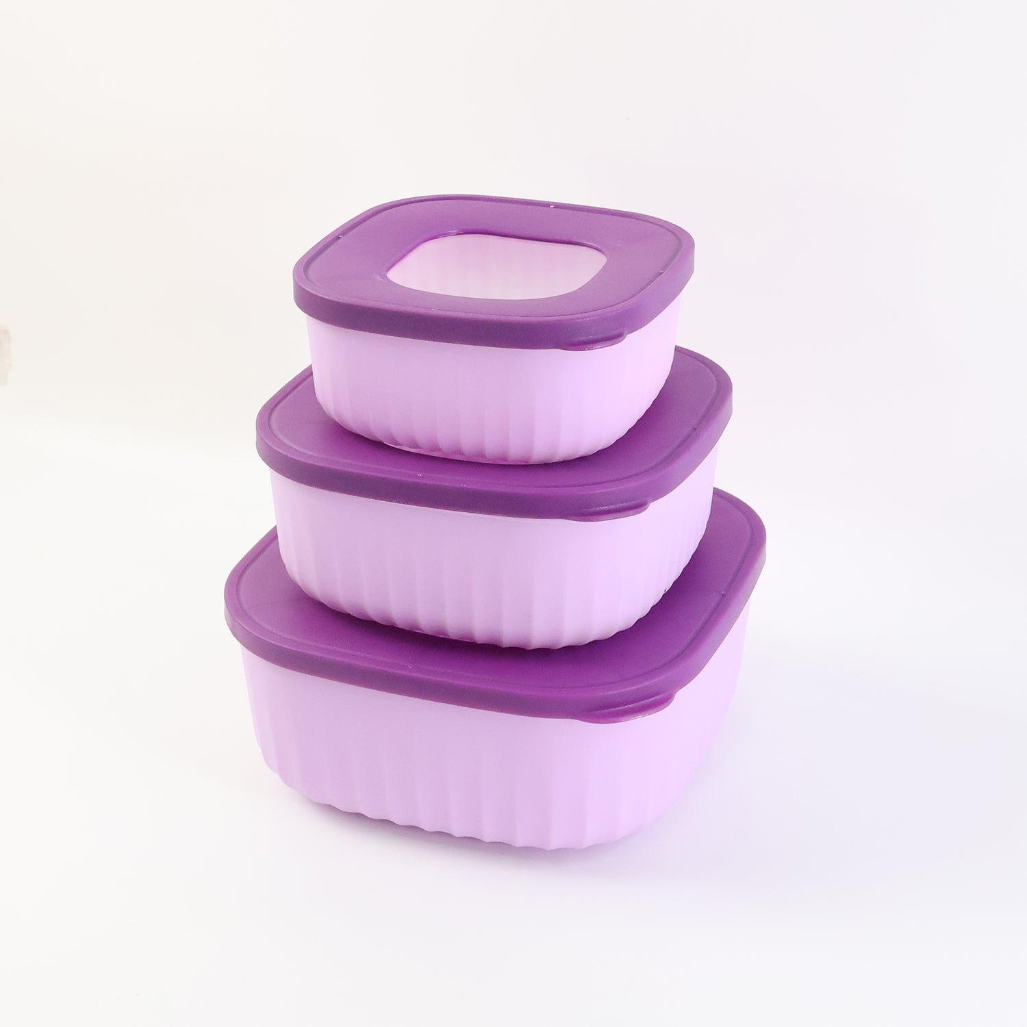 Food Storage Container Set – Leak-Resistant, Stackable 3-Piece