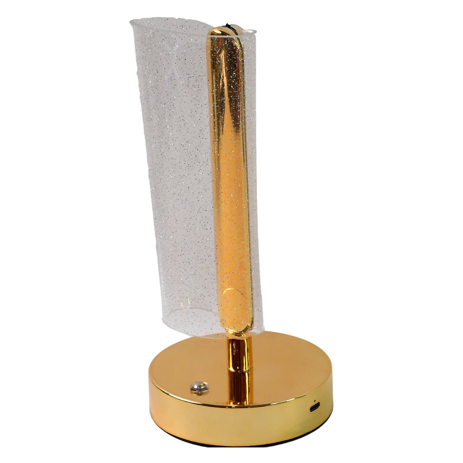 Crystal Table Lamp – Sparkle Design with Golden Base LED