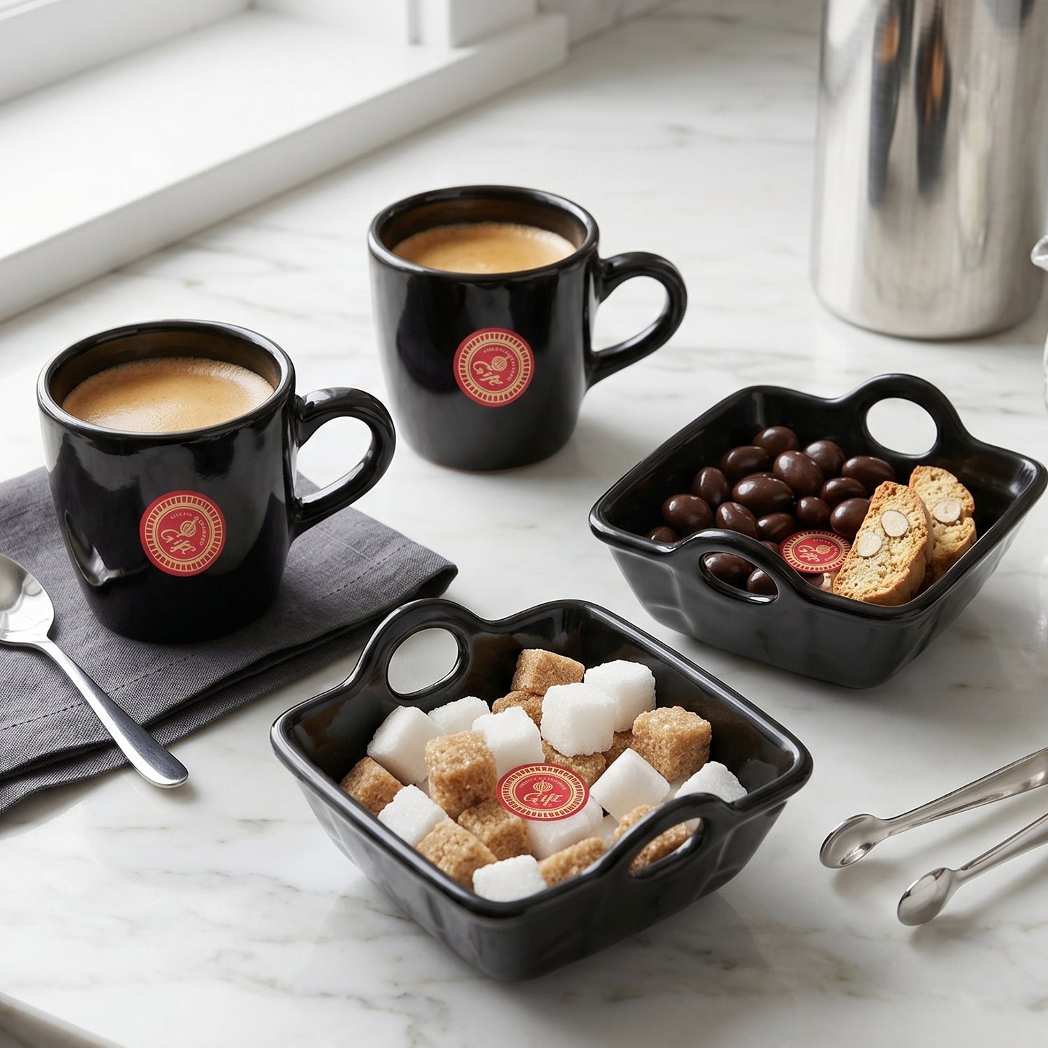 Play Station Ceramic Mug and plastic Bowl Set – 4-Piece | JubileeJoy