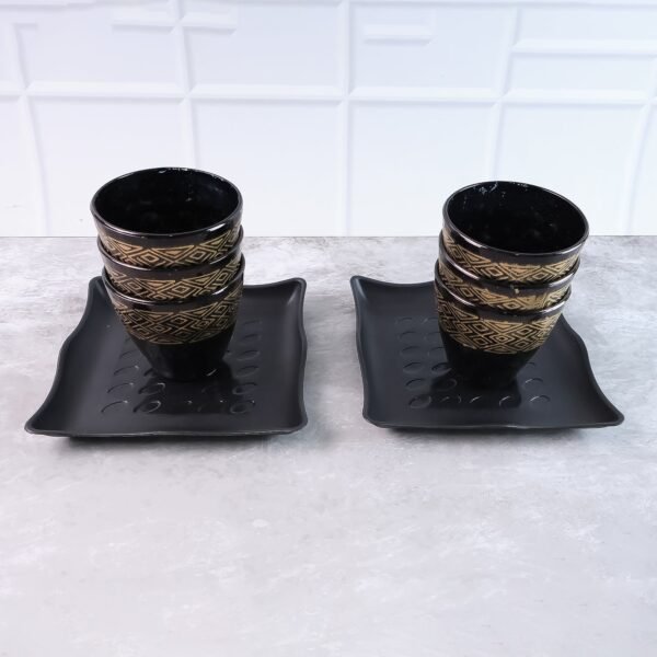 Ceramic Bowl and Cup Set – 8 Pc Dining Collection | Indo Glow