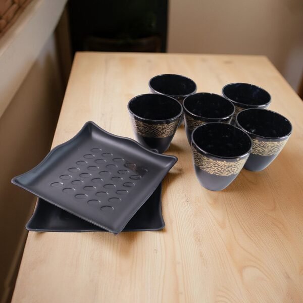 Ceramic Bowl and Cup Set – 8 Pc Dining Collection | Indo Glow