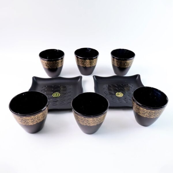 Ceramic Bowl and Cup Set – 8 Pc Dining Collection | Indo Glow