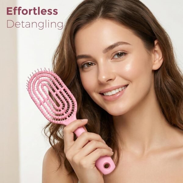 Men's Hair Brush Curved Detangling Massage Comb for Styling & Grooming