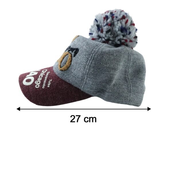 Women's Winter Woolen Baseball Cap – Cozy Pom Pom & Sun Protection