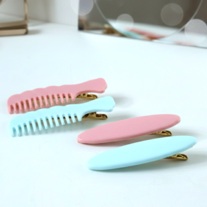 Pastel Comb Hair Clip Set – Lightweight Daily Styling Pack of 4