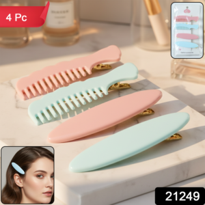 Pastel Comb Hair Clip Set – Lightweight Daily Styling Pack of 4