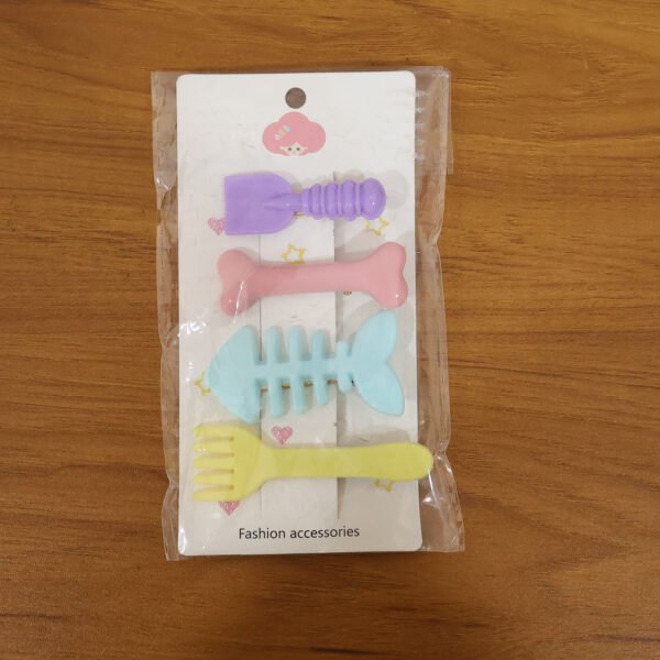 Food Shape Hair Clip Set – Cute 4-Piece Stylish Accessories