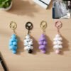 Cloud Keychain with Bell Colorful Cartoon Design
