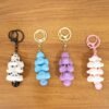 Cloud Keychain with Bell Colorful Cartoon Design