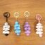 Cloud Keychain with Bell Colorful Cartoon Design