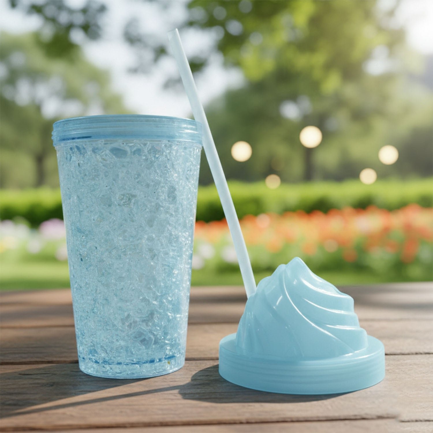 Ice Cream Swirl Sipper Bottle – Stylish 500ML Reusable Tumbler