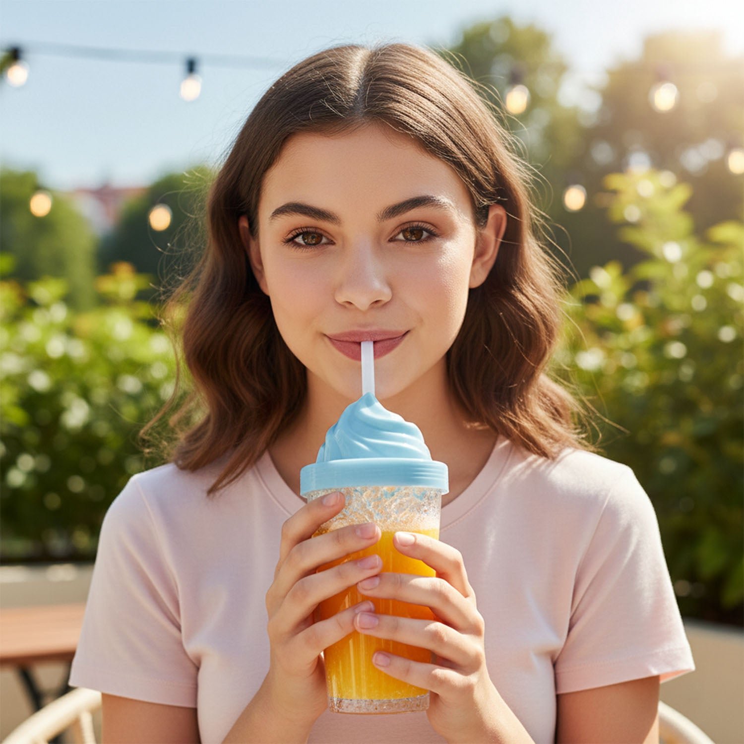 Ice Cream Swirl Sipper Bottle – Stylish 500ML Reusable Tumbler
