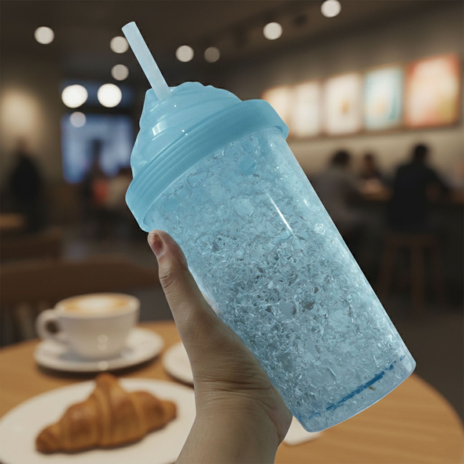 Ice Cream Swirl Sipper Bottle – Stylish 500ML Reusable Tumbler