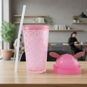 Bunny Ear Sipper Bottle – Cute 500 ML Spill-Resistant Water Bottle