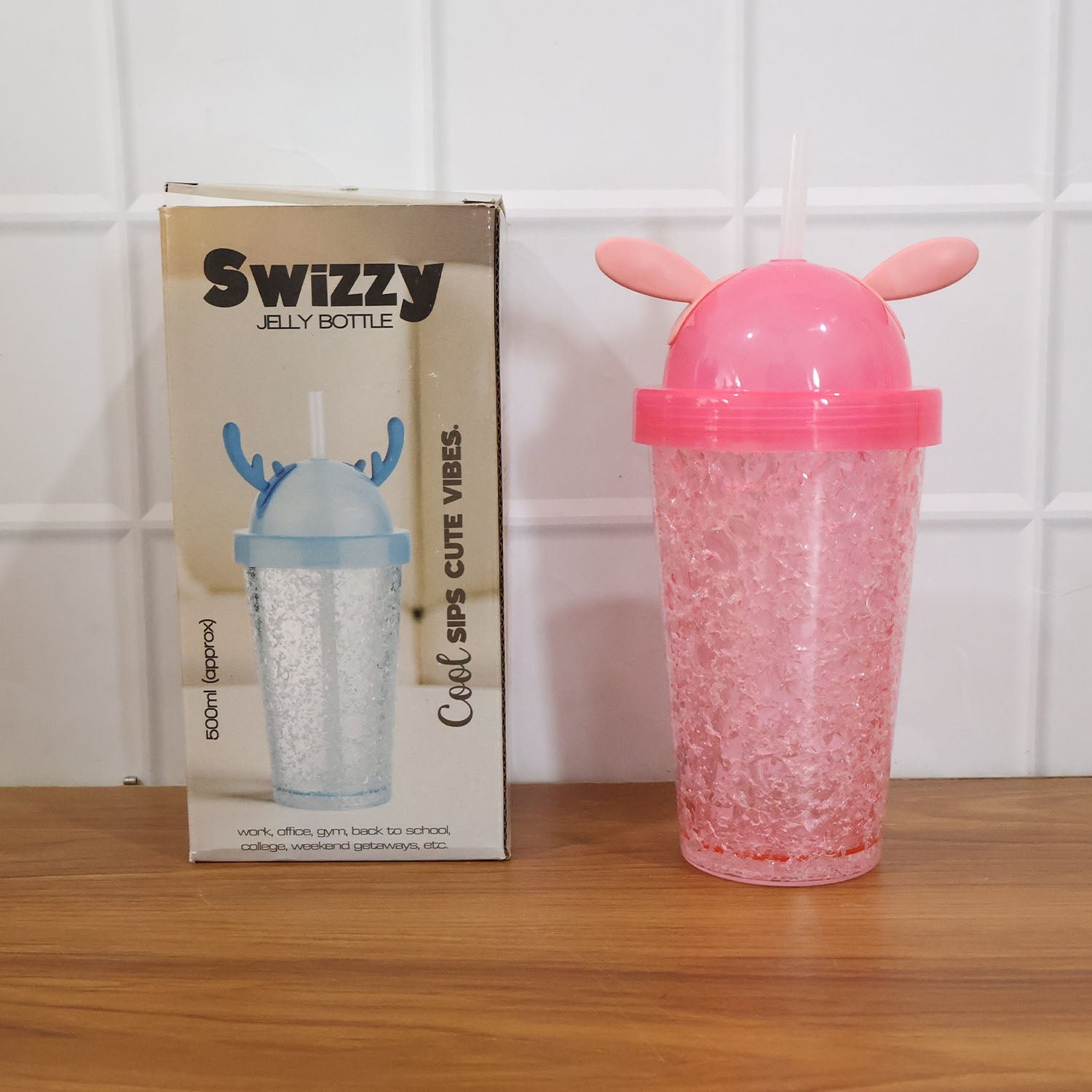 Bunny Ear Sipper Bottle – Cute 500 ML Spill-Resistant Water Bottle