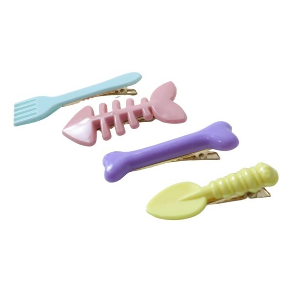 Cartoon Hair Clips – Playful & Secure 4-Pc Hair Accessories