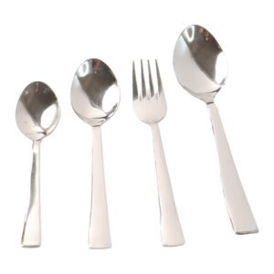 Stainless Steel Cutlery Set – 16-Piece with Elegant Stand