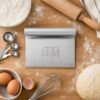 Small Stainless Steel Dough Scraper Cutter 15 x 12 Cm with Scale (1 Pc)