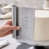 Small Stainless Steel Dough Scraper Cutter 15 x 12 Cm with Scale (1 Pc)