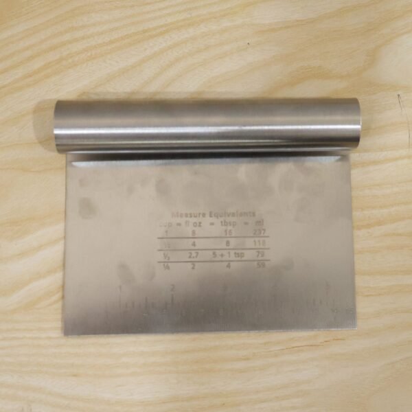 Small Stainless Steel Dough Scraper Cutter 15 x 12 Cm with Scale (1 Pc)