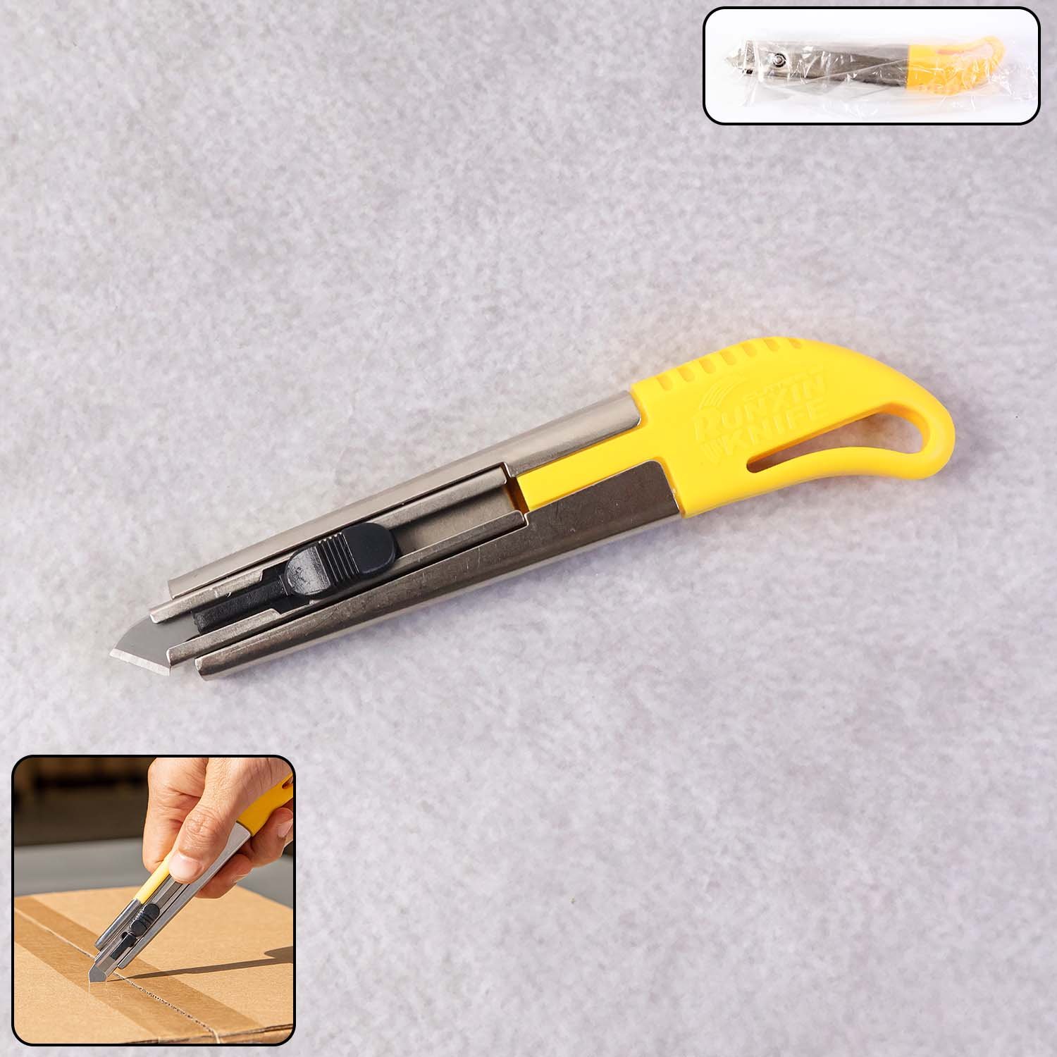 Cutter-WOSKU-01 Utility Cutter Knife โ Heavy-Duty Stainless Steel with Extra Blades