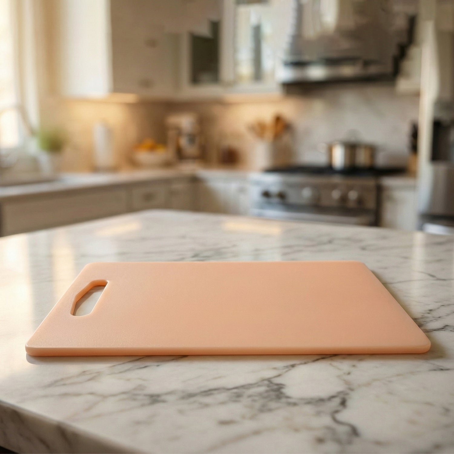 Plastic Chopping Board with Handle Grip – Compact 30x20cm