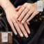 Press-On Nail Tips – Glitter 3D Floral Design with Strong Glue (Mix Design)