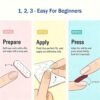 Press-On Nail Tips – Glitter 3D Floral Design with Strong Glue (Mix Design)