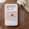 Press-On Nail Tips – Glitter 3D Floral Design with Strong Glue (Mix Design)