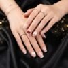 Press-On Nail Tips – Glitter 3D Floral Design with Strong Glue (Mix Design)
