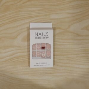 Press-On Nail Tips – Glitter 3D Floral Design with Strong Glue (Mix Design)