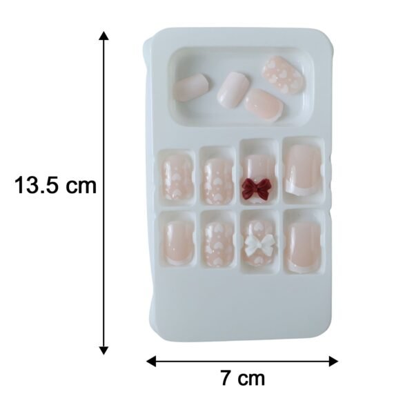 Press-On Nail Tips – Glitter 3D Floral Design with Strong Glue (Mix Design)