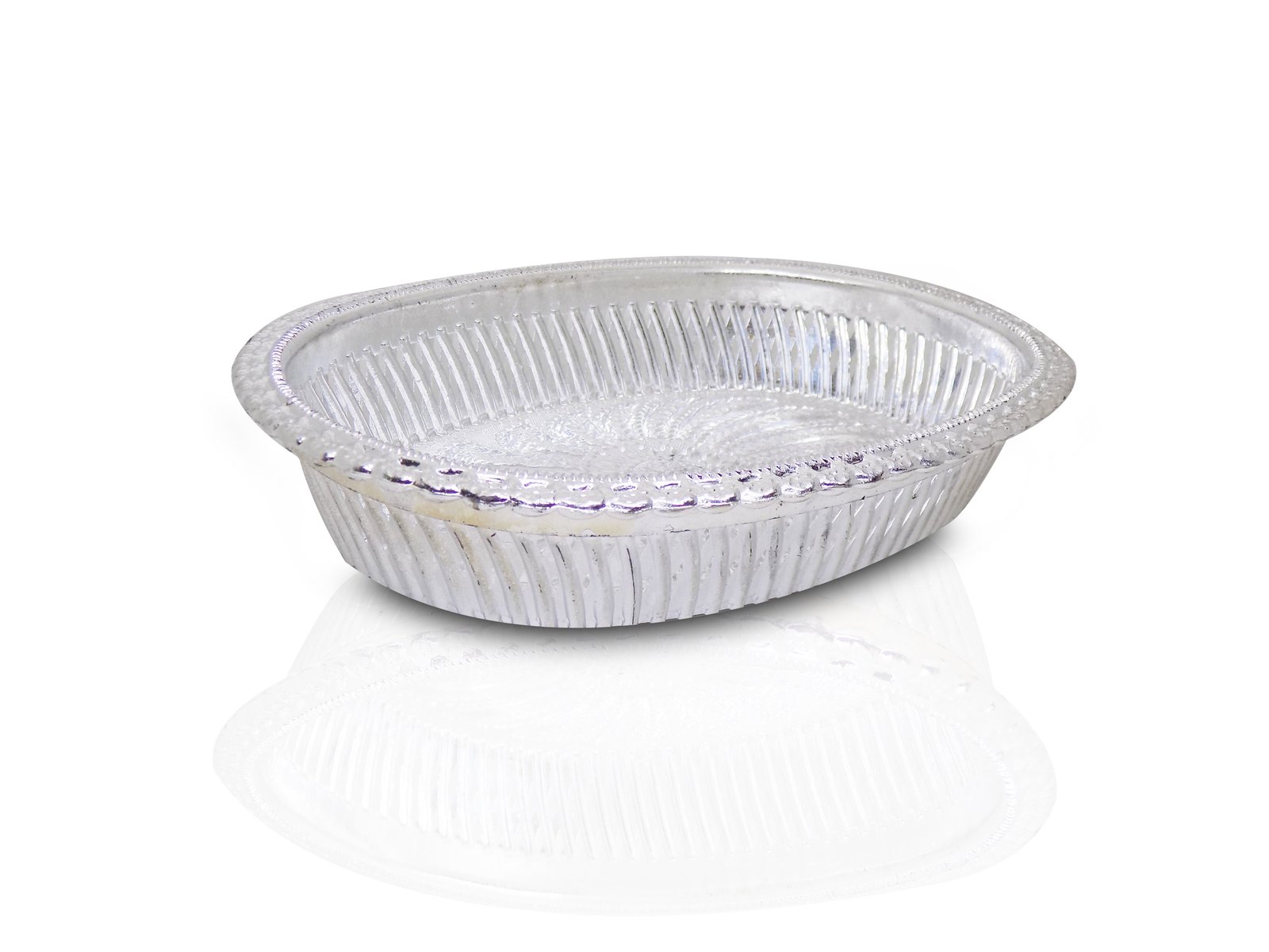 Silver Gift Tray – Royal Design Oval Decorative | Jiaqi