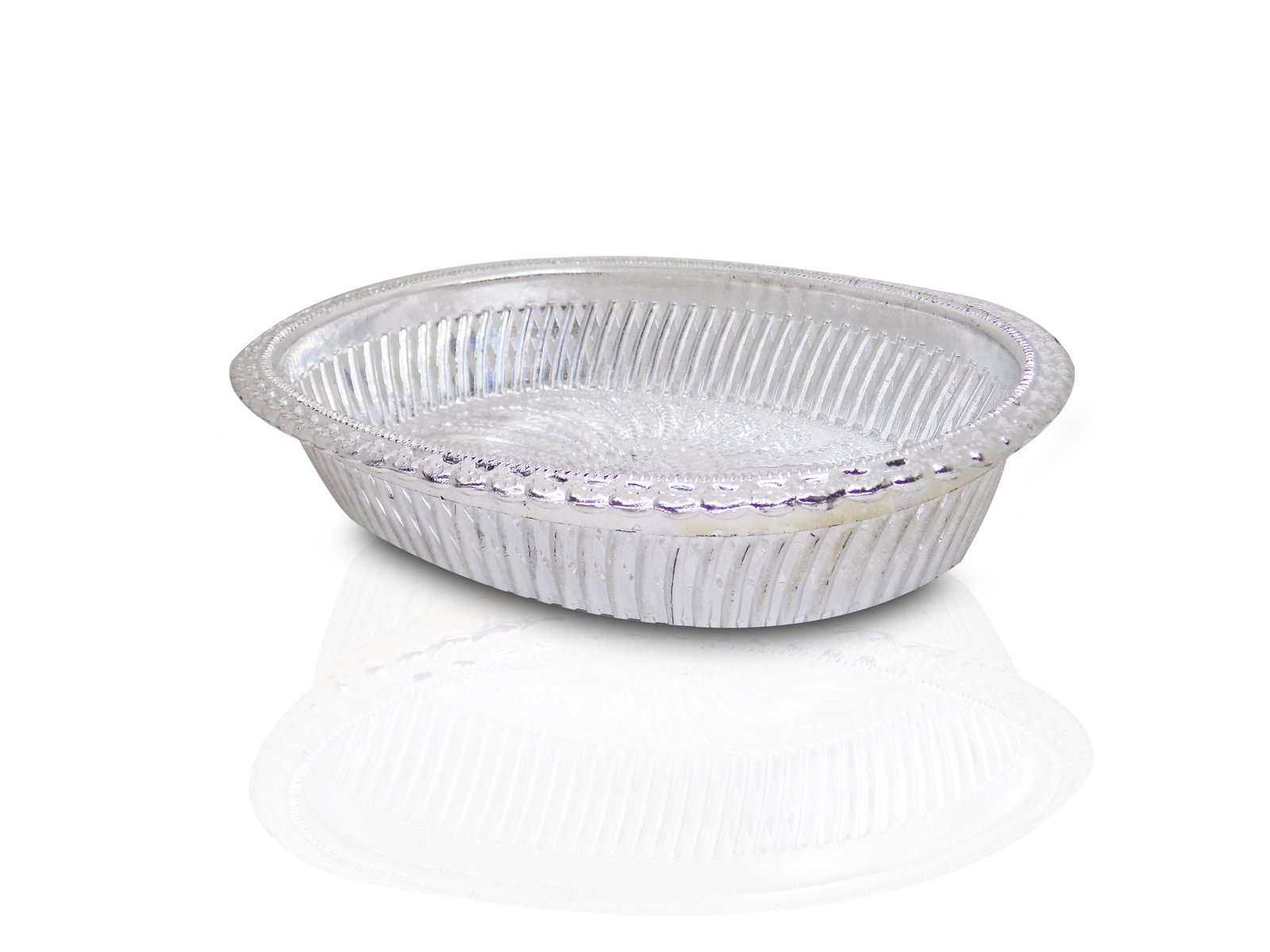 Silver Gift Tray – Royal Design Oval Decorative | Jiaqi