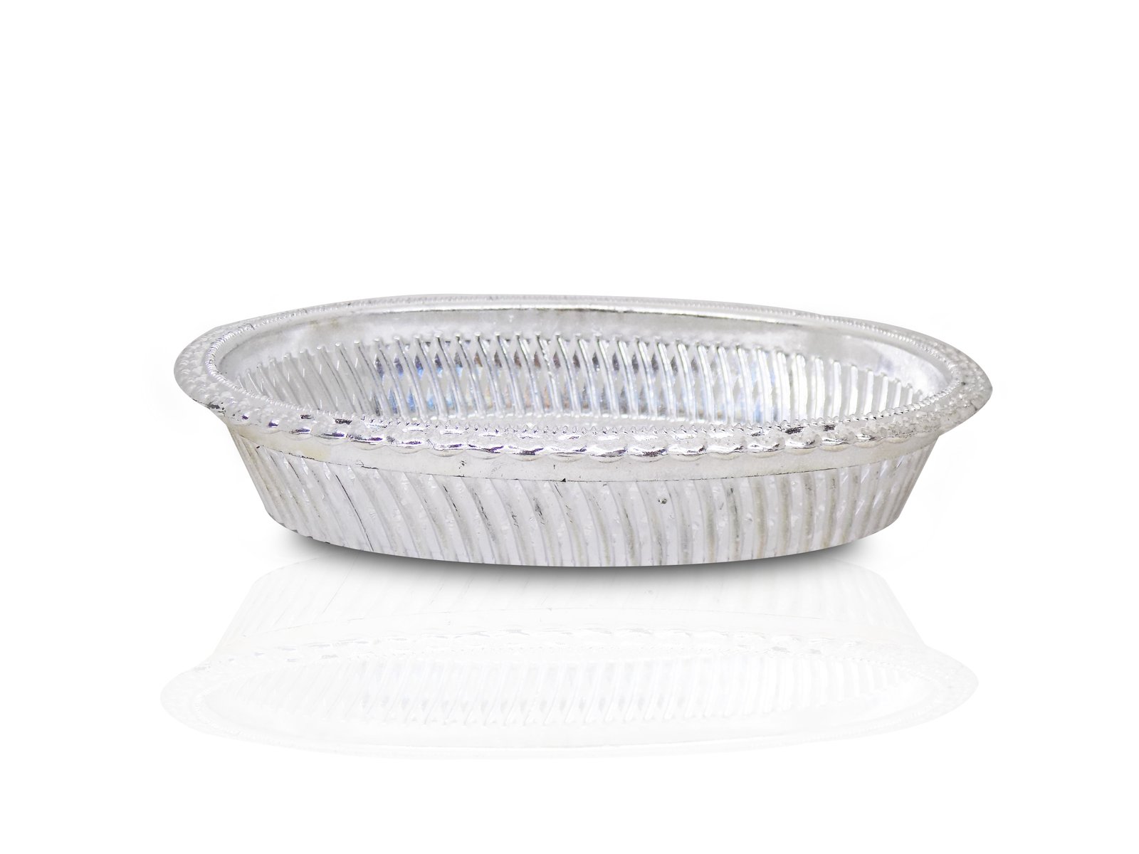 Silver Gift Tray – Royal Design Oval Decorative | Jiaqi