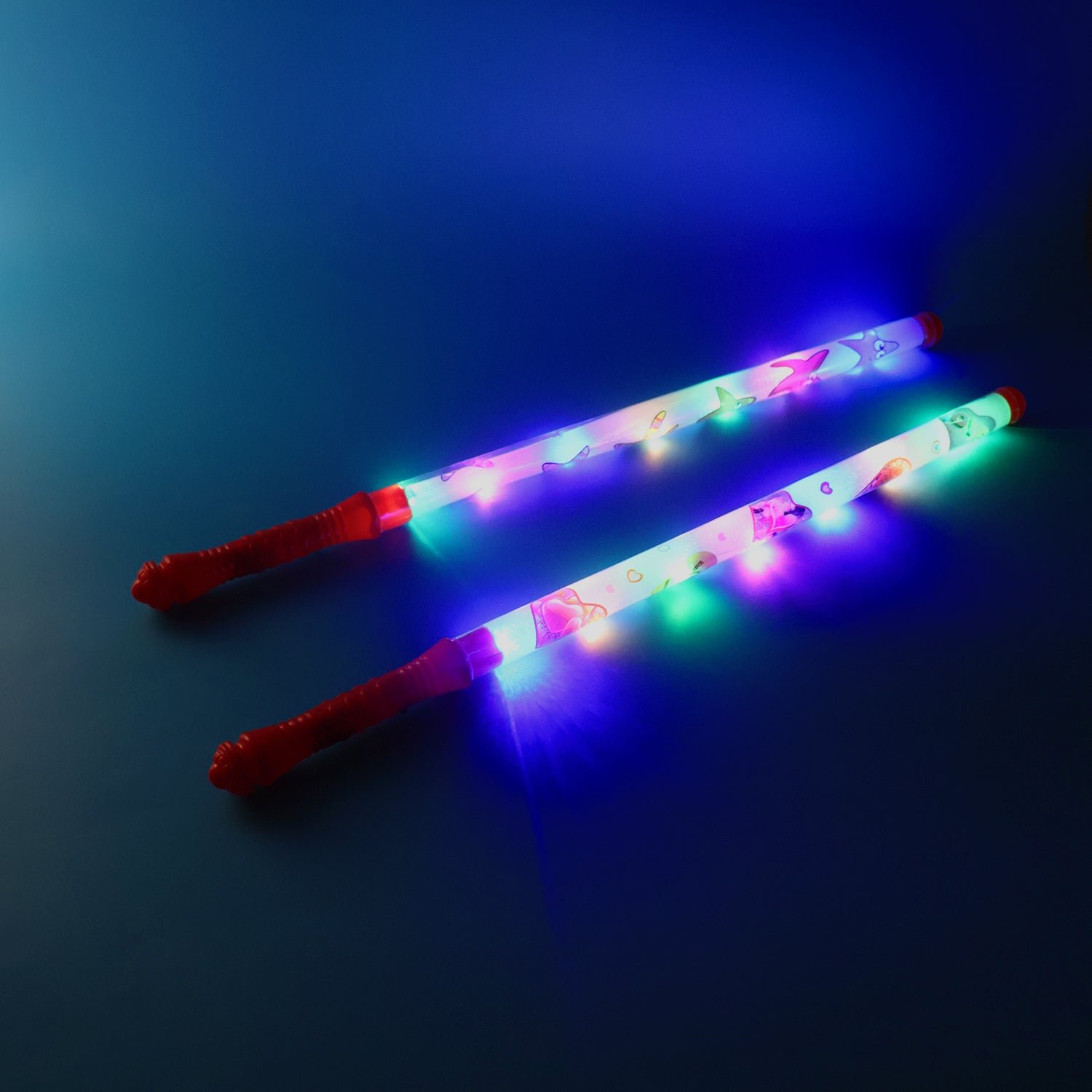 LED Dandiya Sticks – 2 Piece Set with Multi-Color Lights