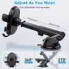 Car Mobile Holder – Adjustable 360° Suction Mount with One-Touch Lock