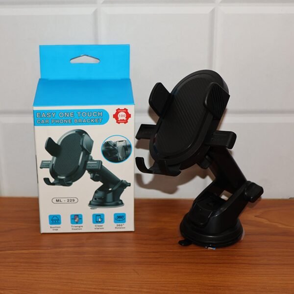 Car Mobile Holder – Adjustable 360° Suction Mount with One-Touch Lock