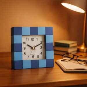 Table Clock – Modern Square Quartz for Desk, Office & Home Decor