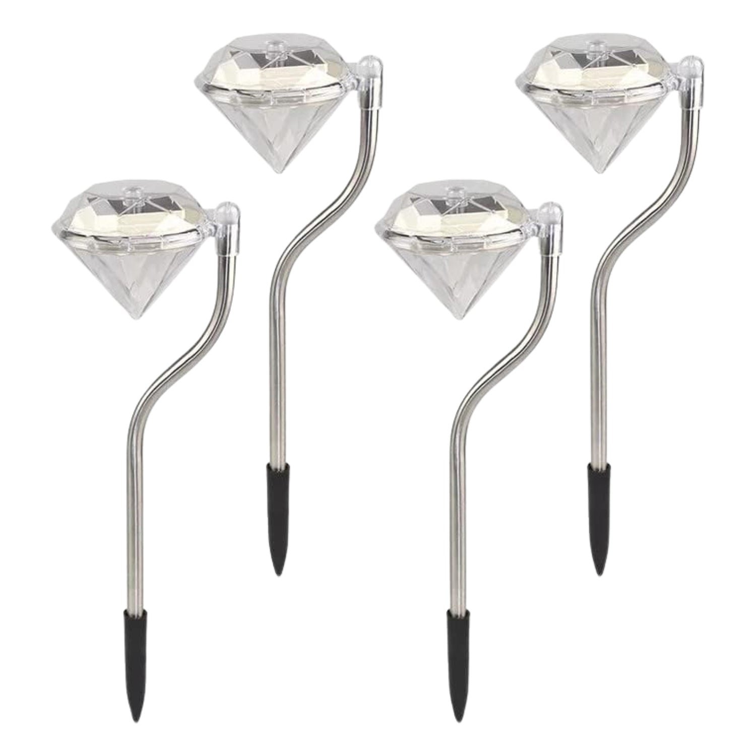 Diamond Solar Garden Lights – Elegant Waterproof LED (4-Pack)