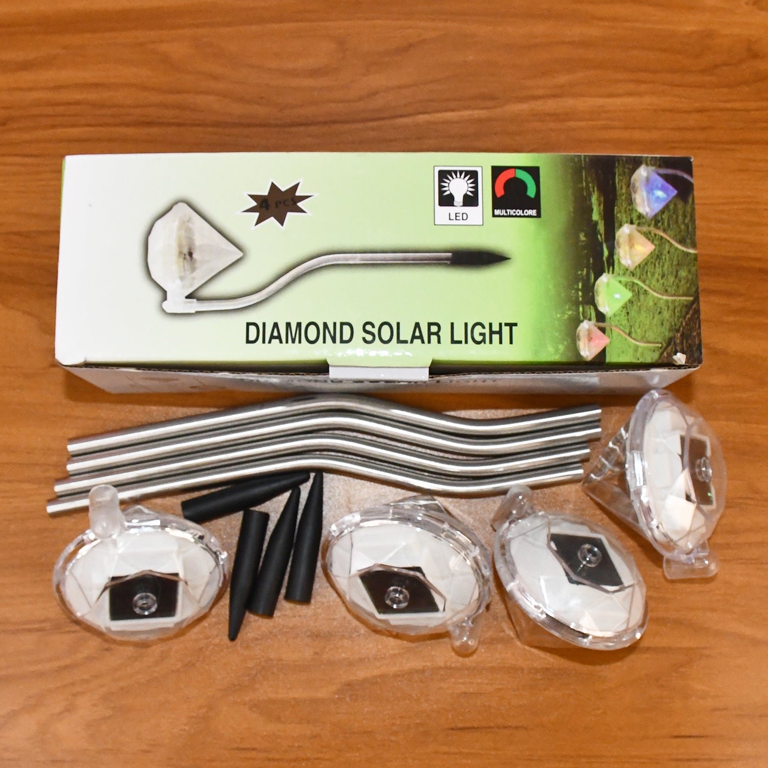 Diamond Solar Garden Lights – Elegant Waterproof LED (4-Pack)